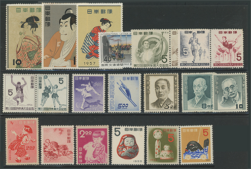 ちょっと懐かしい・お試しパック／特殊、年賀切手１８種