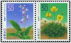 2001年北の島に咲く花2種連刷
