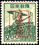 選挙切手・農婦2円