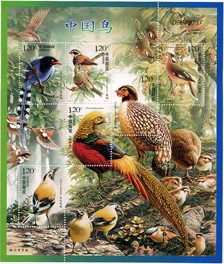 中国 2008年中国の鳥・小型シート - 日本切手・外国切手の販売・趣味の