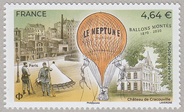 気球郵便150年(航空切手)