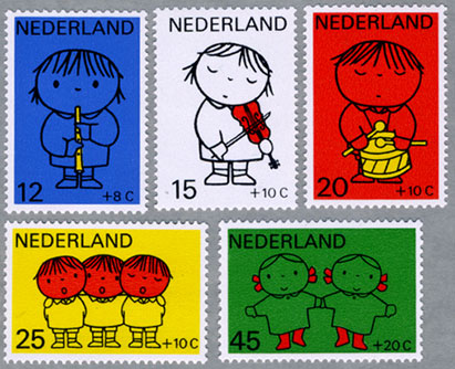 オランダ1969年ブルーナ5種