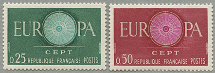 1960年ヨーロッパ切手2種