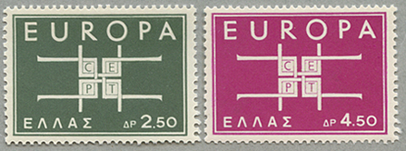 1963年ヨーロッパ切手2種