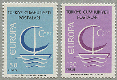 1966年ヨーロッパ切手2種