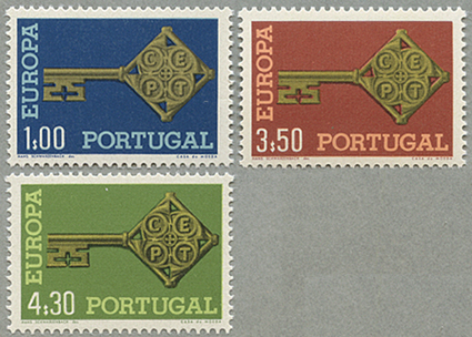 1968年ヨーロッパ切手3種