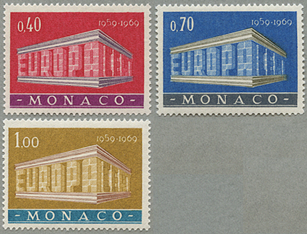 1969年ヨーロッパ切手3種