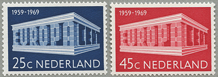 1969年ヨーロッパ切手2種