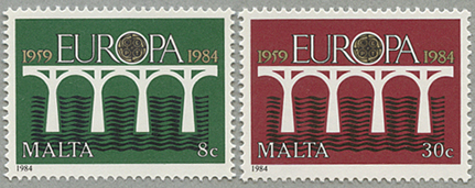 1984年ヨーロッパ切手2種