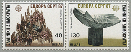 1987年ヨーロッパ切手2種連刷