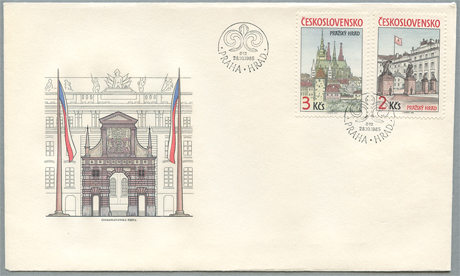 プラハ城、聖ヴィート大聖堂２種貼