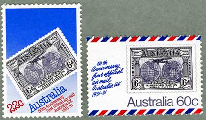 オーストラリア1981年封筒2種