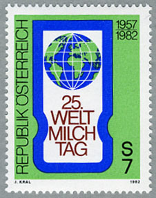 オーストリア1982年世界ミルクの日25年