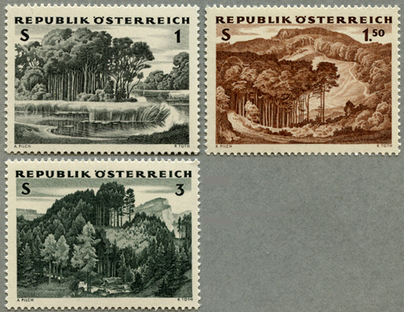 オーストリア 1962年森林保護3種 - 日本切手・外国切手の販売・趣味の切手専門店マルメイト