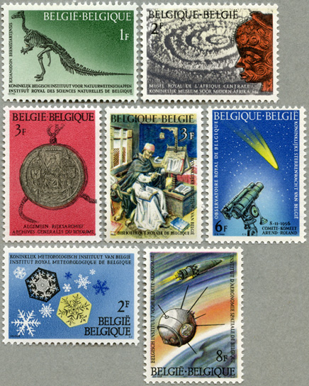 ベルギー1966年科学遺産7種