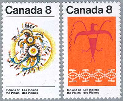 カナダ1972年インディオの芸術2種