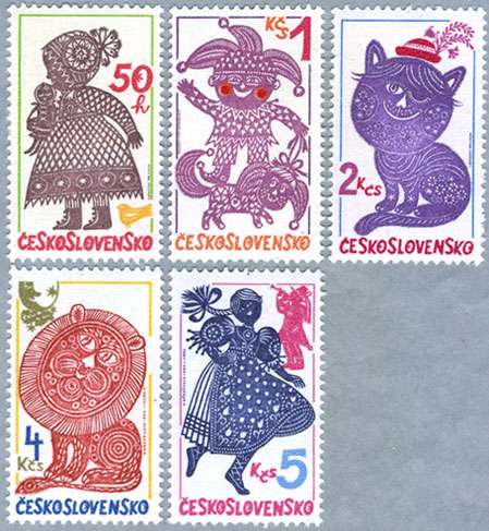 チェコスロバキア1980年刺繍5種