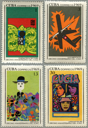 キューバ1969年ナショナルフィルム産業10年4種