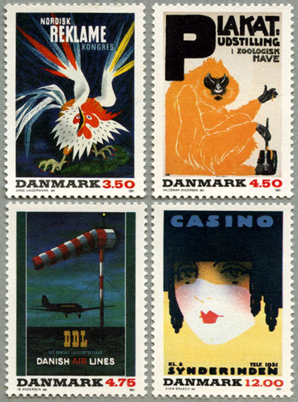 デンマーク1991年ポスター4種