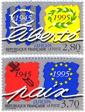 フランス1995年ヨーロッパ切手2種