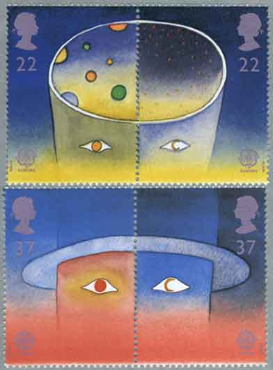 イギリス1991年ヨーロッパ切手4種