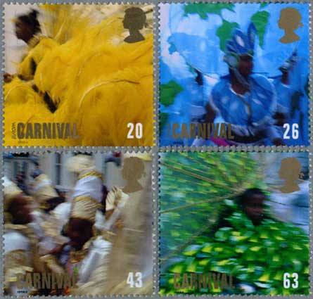 イギリス1998年ヨーロッパ切手「カーニバル」4種