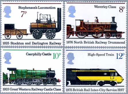 イギリス 1975年鉄道150年4種 - 日本切手・外国切手の販売・趣味の切手 