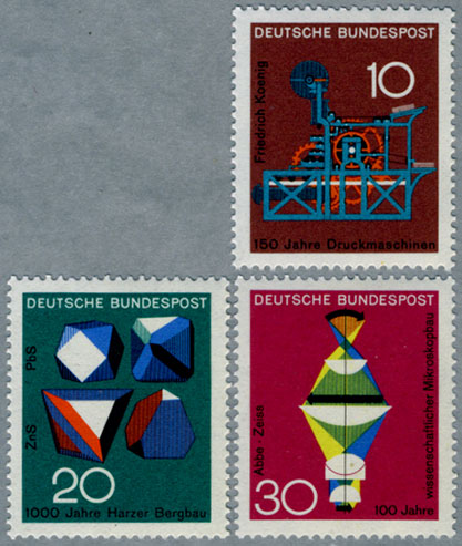 西ドイツ1968年科学と技術の発展3種
