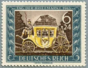 ドイツ1943年切手の日 郵便馬車
