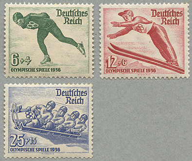 ドイツ 1935年第４回ガルミッシュパルテンキルヒェンオリンピック3種 