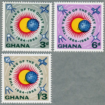 ガーナ1964年太陽極少期国際観測年3種