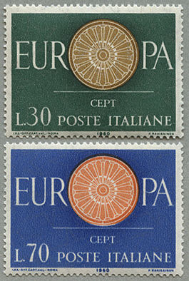 1960年ヨーロッパ切手2種