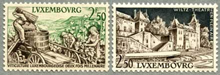 ルクセンブルグ1958年ブドウ栽培2000年など2種