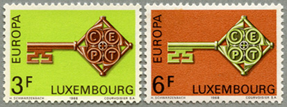 1968年ヨーロッパ切手2種