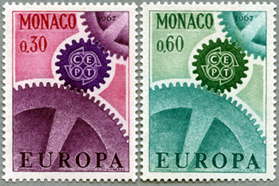1967年ヨーロッパ切手2種