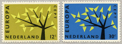 1962年ヨーロッパ切手2種