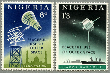 ナイジェリア1963年宇宙空間の平和利用2種