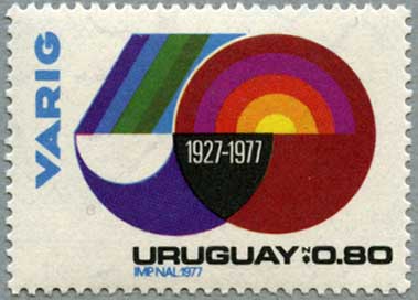 ウルグアイ1977年VARIG航空50年