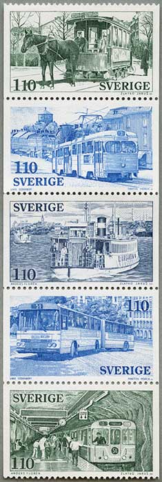 スウェーデン1977年公共の乗物5連