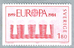 スウェーデン1984年ヨーロッパ切手「橋」