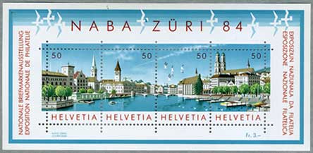 1984年チューリッヒ全国切手展小型シート