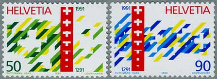 スイス1990年スイス同盟700年2種