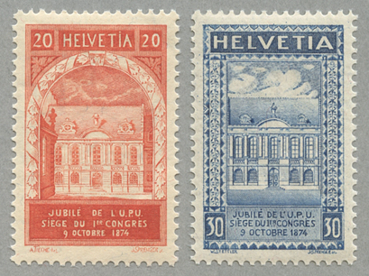 スイス 1914年UPU50年２種 - 日本切手・外国切手の販売・趣味の切手 