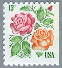 アメリカ1978年切手帳単片バラ