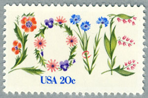 アメリカ1982年愛の切手LOVE
