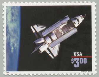 1996年 スペースシャトル「チャレンジャー号」額面3.00ドル