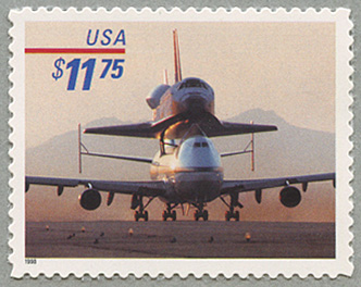 1998年親機上のスペースシャトル額面11.75ドル