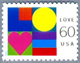 アメリカ2002年愛の切手シール式